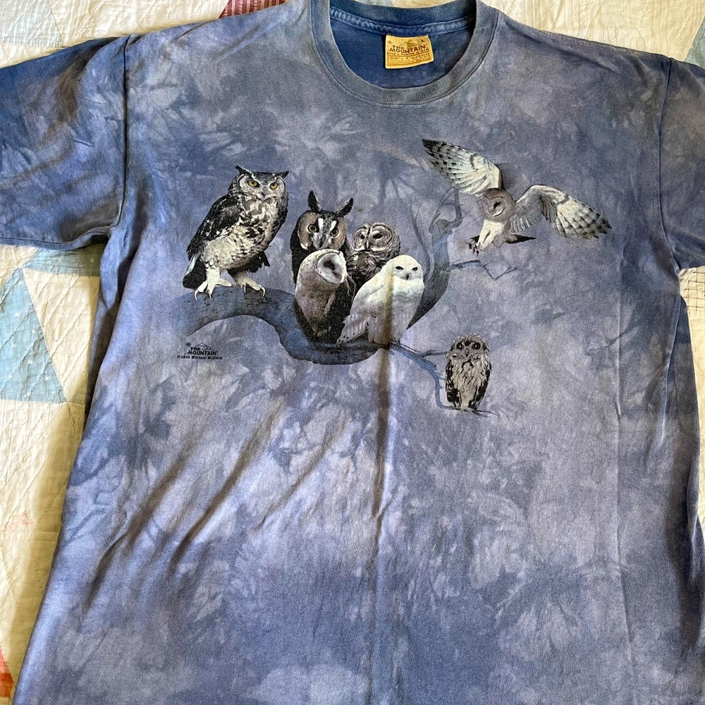 Vintage tie dye owl the mountain tee shirt